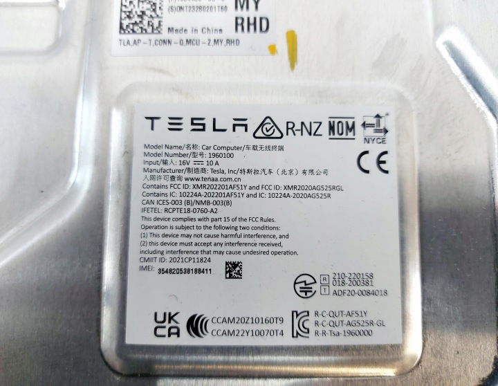 фото №8, Tesla y модель y 23r. модуль блок управления  autopilot 1684435-05-j