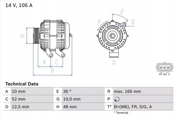 фото №1, Bosch 986 080 440 генератор