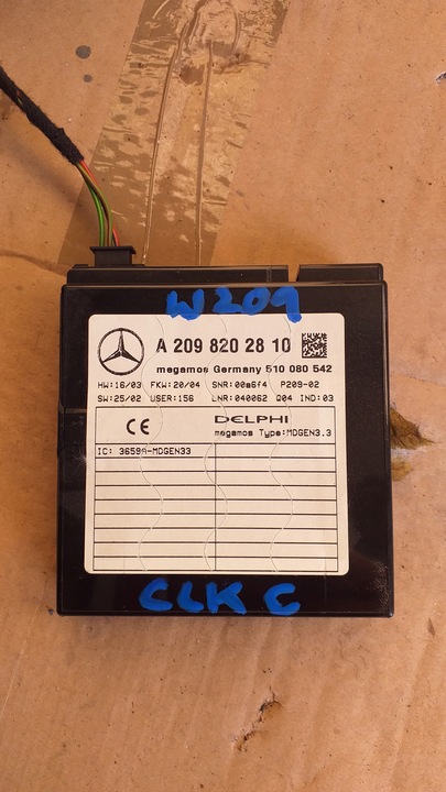 фото №1, Mercedes clk w209 модуль блок управления a2098202810