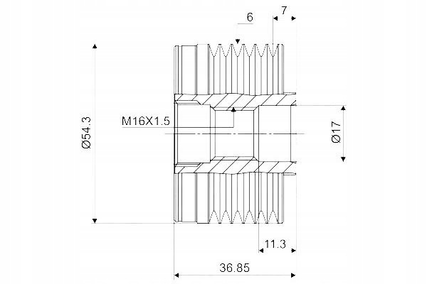 фото №2, Колесо ременное генератора citroen valeo