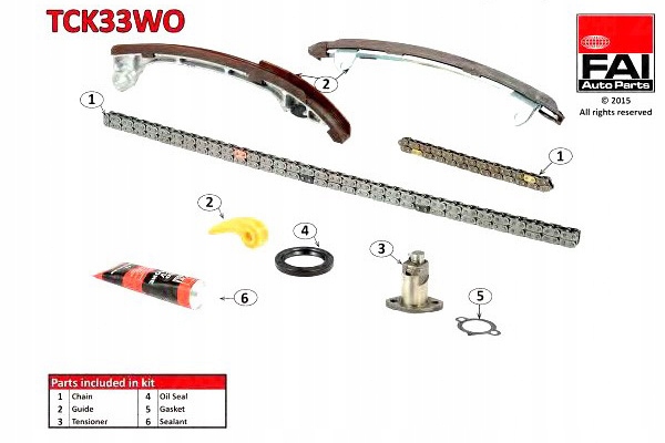 фото №13, Набор цепи распределительный вал fai autoparts 90537370 12