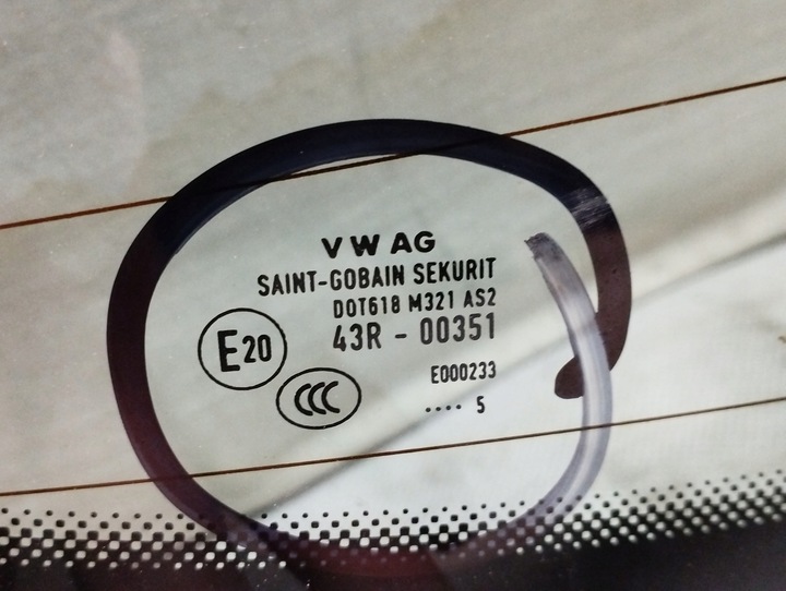 фото №2, Стекло задняя skoda rapid 2012- as2 оригинал