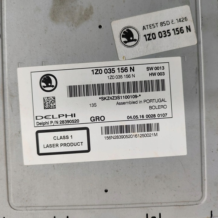 фото №8, Skoda octavia mk2 1z 2012 панель / радіопрогравач cd/dvd/gps