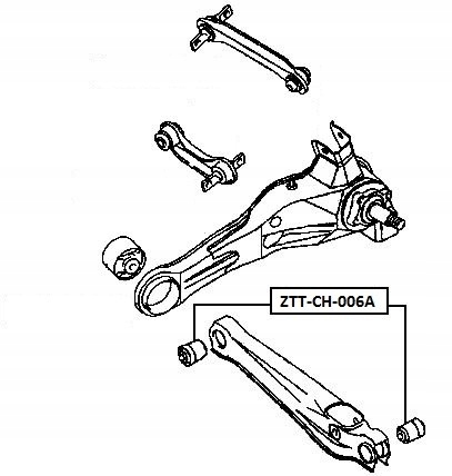 фото №2, Втулка важеля dodge caliber 06- заднього поперечного