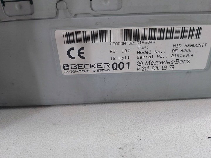 фото №6, Радио cd навигация mercedes-benz w211 a2118200979 2.2 cdi