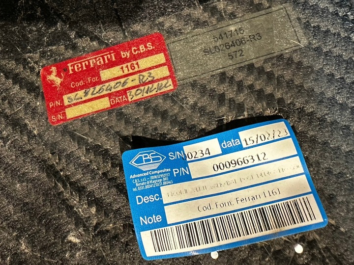 фото №10, Ferrari sf90 stradale карбон салон задня стіна захист za сидіннями 966312