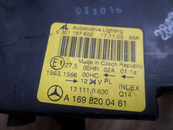 фото №7, Лампа права праві передня перед mercedes a клас w169 gb англія w 169
