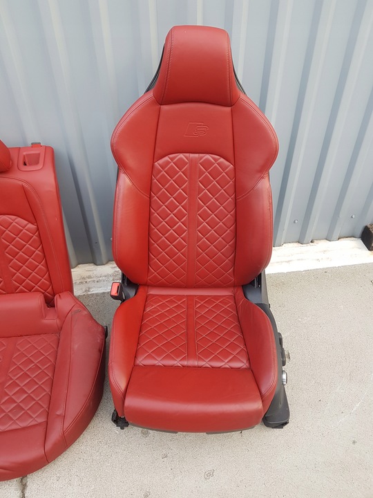 фото №7, Audi a5 s5 17-сидіння диван обшивки тунель sportback шкіра червона usa