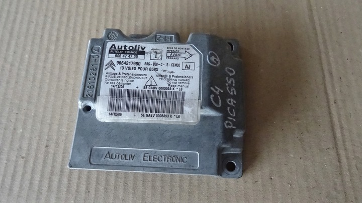 фото №1, C4 picasso 1 i датчик подушок подушка безпеки 9664217980