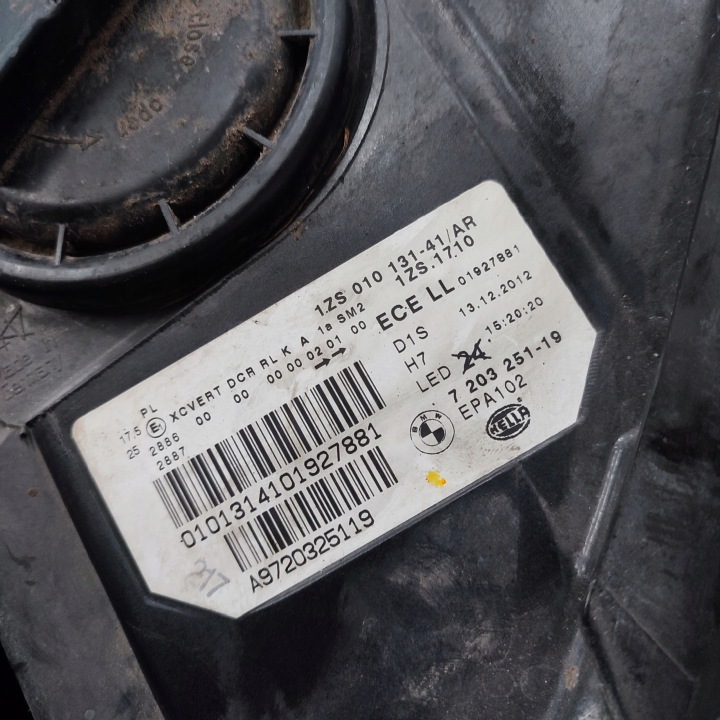фото №15, Фара ліві перед bmw 5 f10 f11 ксенон led поворотний 7203251