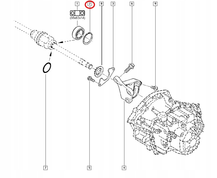 фото №14, Підшипник опори піввісь suzuki swift 03-, liana 01-08 | 27831-54g00