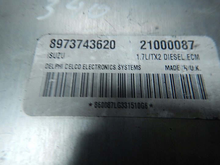 фото №6, Компьютер блок управления двигателя opel astra g ii 1.7d 8973743620