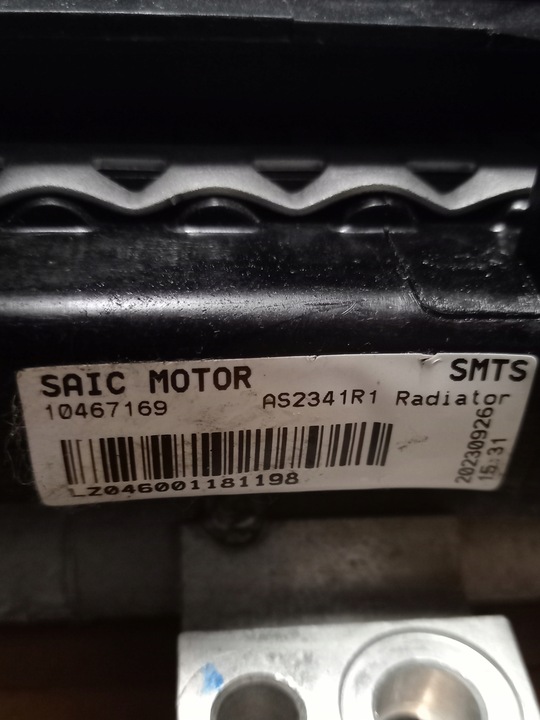 фото №14, Pas переднє комплектний набір радіатор mg hs ehs 1.5 ehs гібрид 11049351