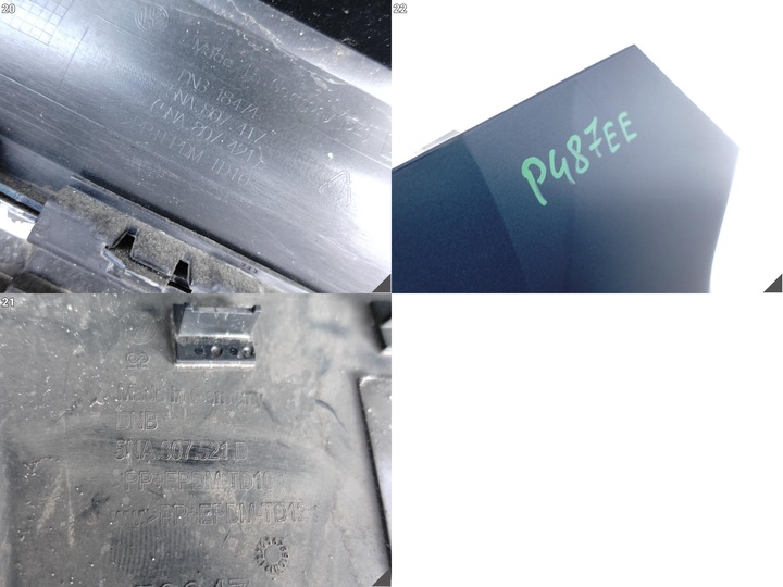 фото №15, Vw tiguan ii 5na рестайлінг 20-24 бампер + спойлер дифузор + планка хром зад