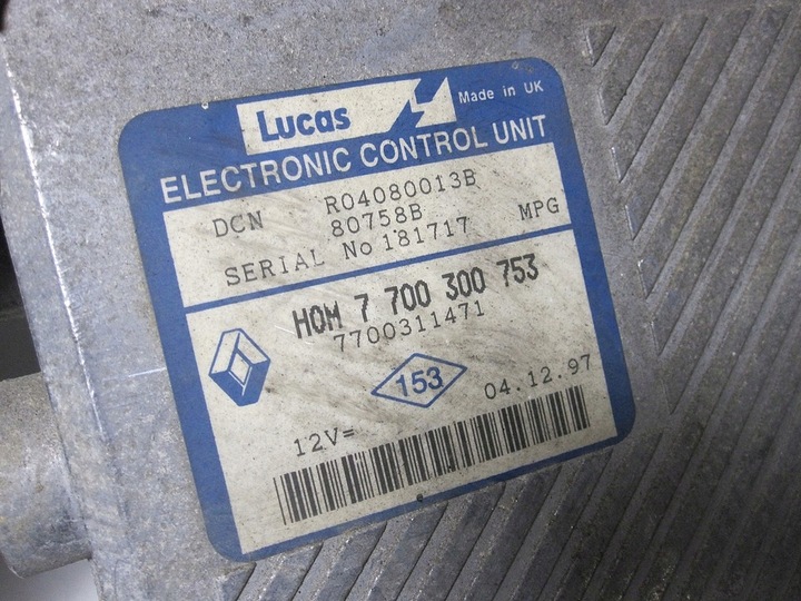 фото №6, Комп'ютер блок керування renault trafic i fl 1.9d 98r