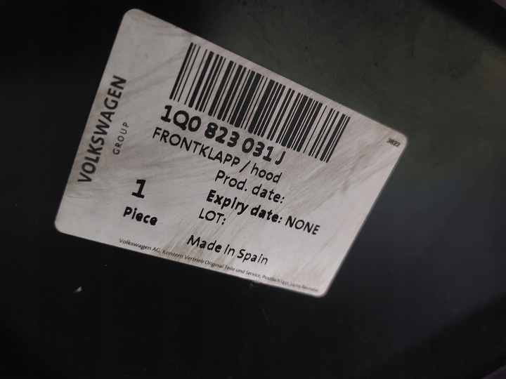 фото №11, Vw eos 1q0 капот нова оригінал