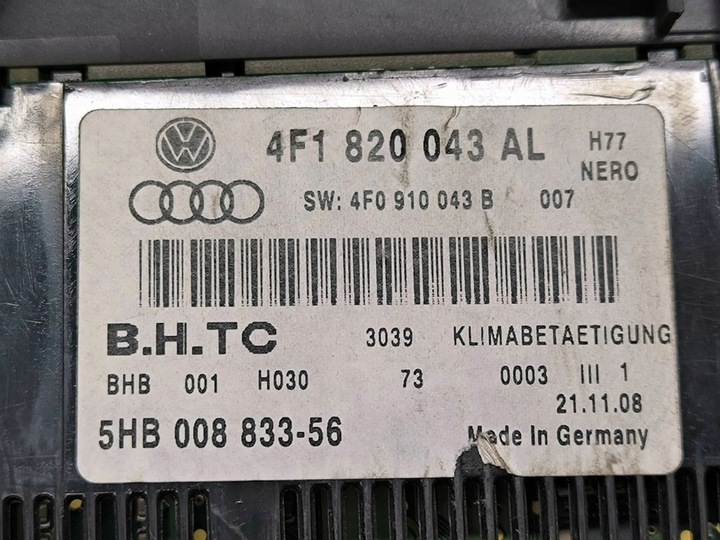 фото №9, Audi a6 s6 c6 4f 2009 панель кондиціонера