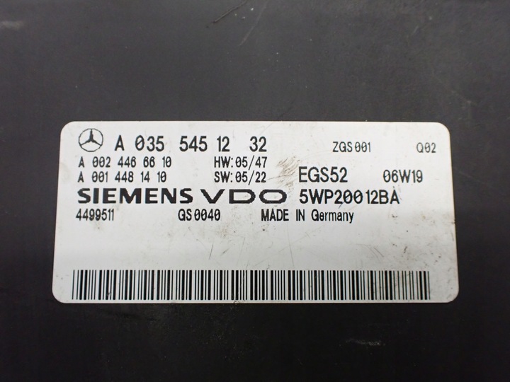 фото №4, Модуль коробки коробки передач a0355451232 mercedes w221