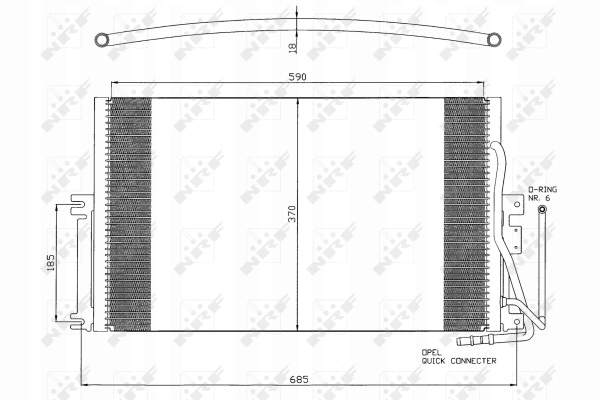 фото №1, Конденсатор кондиционера opel vectra b