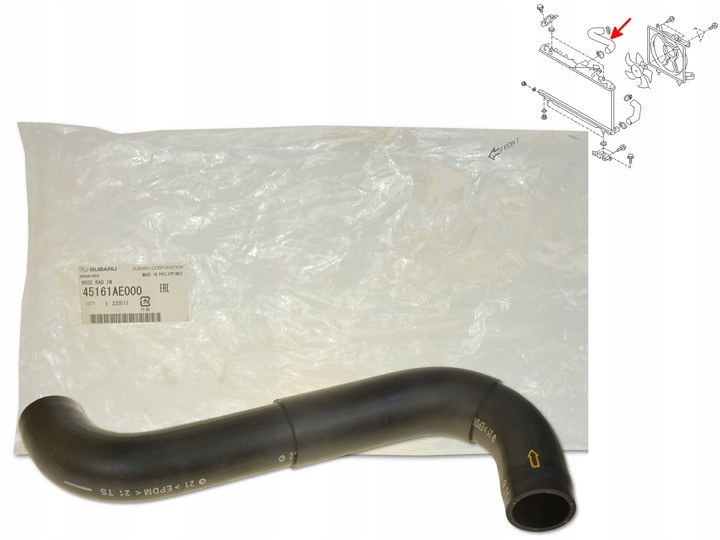 фото №10, Шланг радіатор верхній legacy bh sohc ej201/251 1998-2002