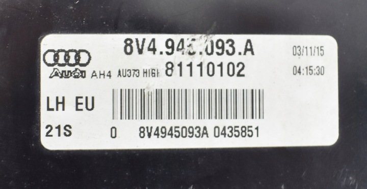 фото №7, Audi a3 8v4 лампа ліва зад org eu sportback