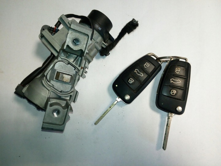 фото №9, Замок запалювання ключ vw audi seat skoda 1k0905851b вибір зад biały/czarny оригінал.