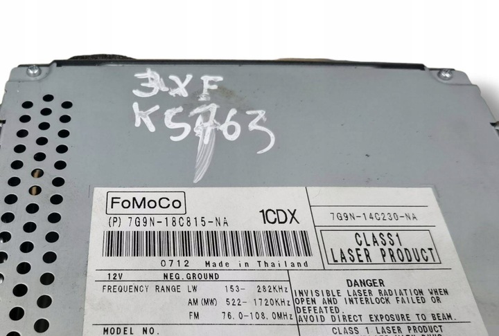 фото №7, Радио автомобильные jaguar xf x250 2008 7g9n-18c815-na