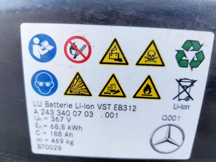 фото №13, Mercedes eqb n243 x243 eqa 23r. батарея акумулятор 68.8 kwh a2433400703