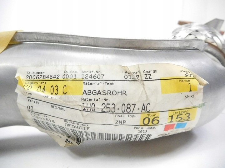 фото №10, Труба вихлоп toledo golf vento passat 1h0253087ac