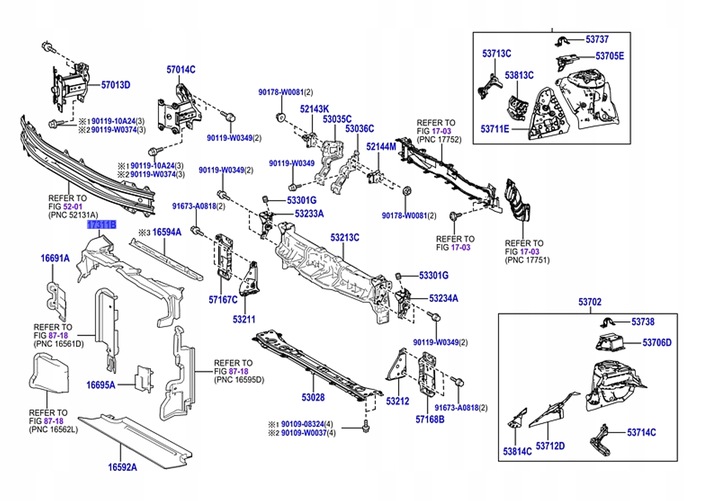 фото №1, Yaris iv 20-26 защита усилитель переднее pas