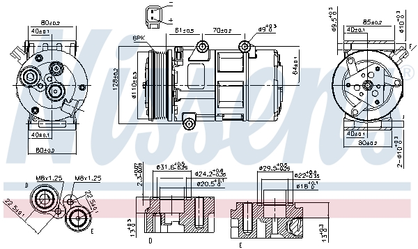 фото №10, Компрессор кондиционера nis do volvo s80 ii, v70 iii; ford galaxy ii,