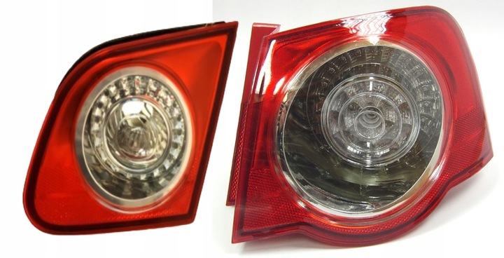 фото №1, Vw passat b6 05- лампа задняя наружная led + внутренняя правая
