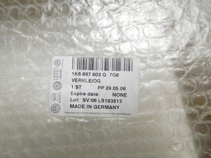 фото №9, 1k6867603g планка кришки багажника vw golf v