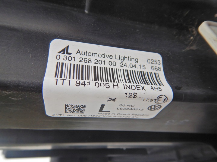 фото №11, Vw touran ii рестайлинг caddy iii лампа левый перед 1t1941005h оригинал