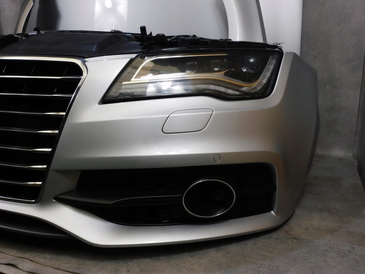 фото №5, Audi a7 c7 4g8 s line комплектный перед бампер лампы капот полный led серебряный