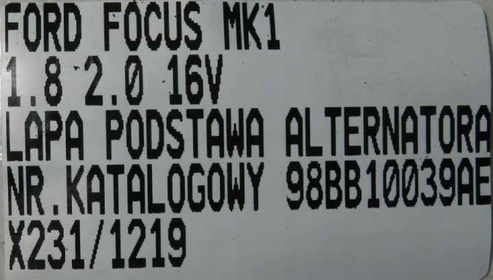 фото №6, Кронштейн основа генератора focus mk1 1.8 2.0 16v