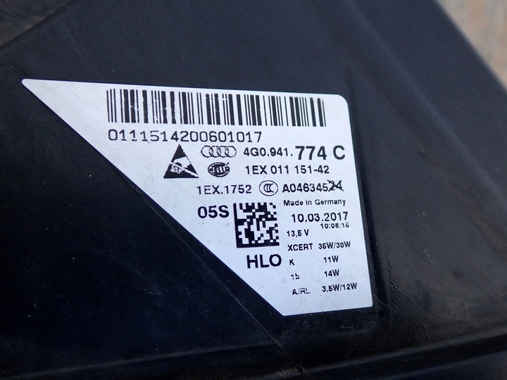фото №7, Лампа права фара праві повний led audi a6 c7 4g 4g0941774c