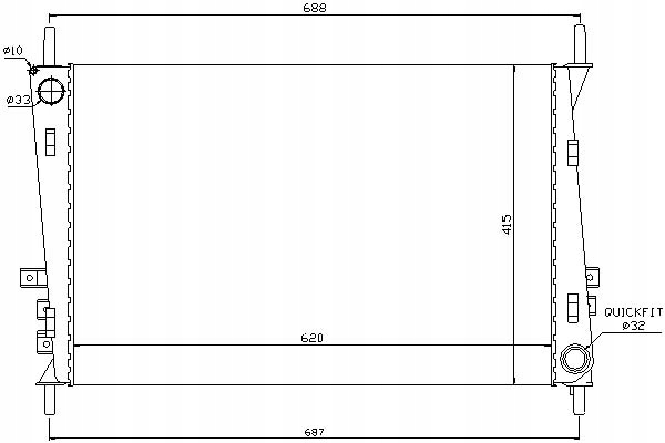 фото №1, Радіаторів двигуна nissens 4h8005af c2s31599 c2s427