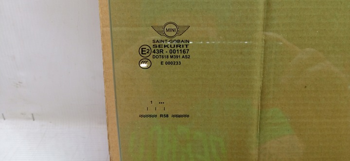 фото №3, Mini cooper купе r58 стекло правая передняя