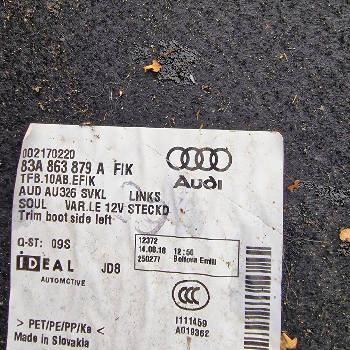 фото №6, Боковина багажника лівий зад audi q3 83a863879a