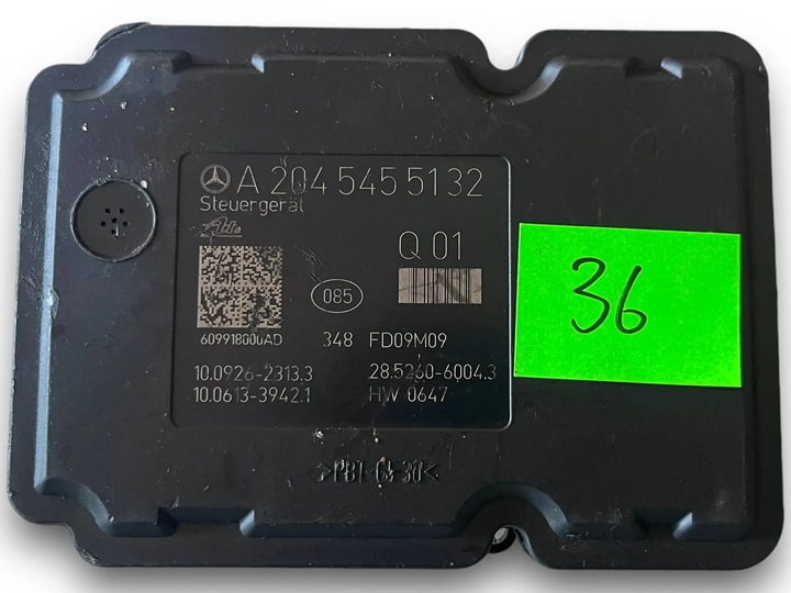 фото №2, Mercedes c класс w204 блок управления насоса abs a2045455132 !m