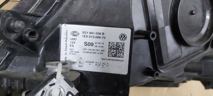 фото №10, Vw golf 7 vii рестайлинг gte фара передняя правая (правая фара, головной свет) перед передняя полный led 5g1941036b