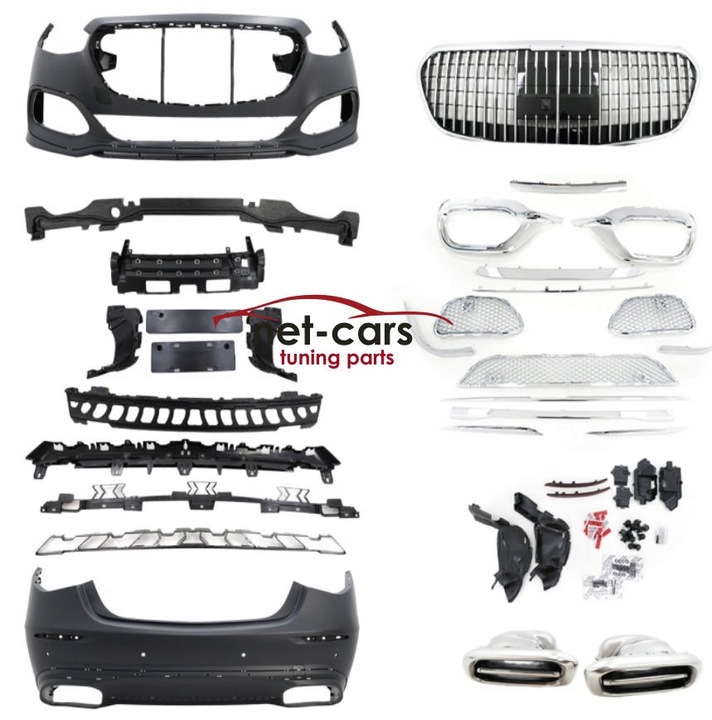 фото №11, Бампер перед зад решітка радіатора mercedes s w223 22- amg m