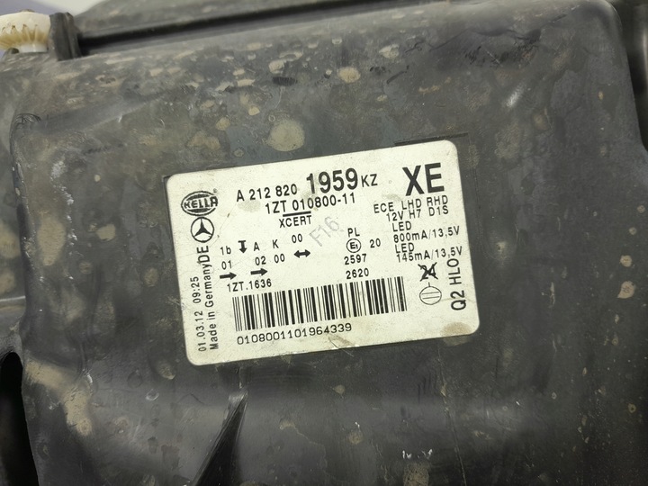 фото №9, Mercedes e w212 лампа фара bixenon лівий uk a2128201959