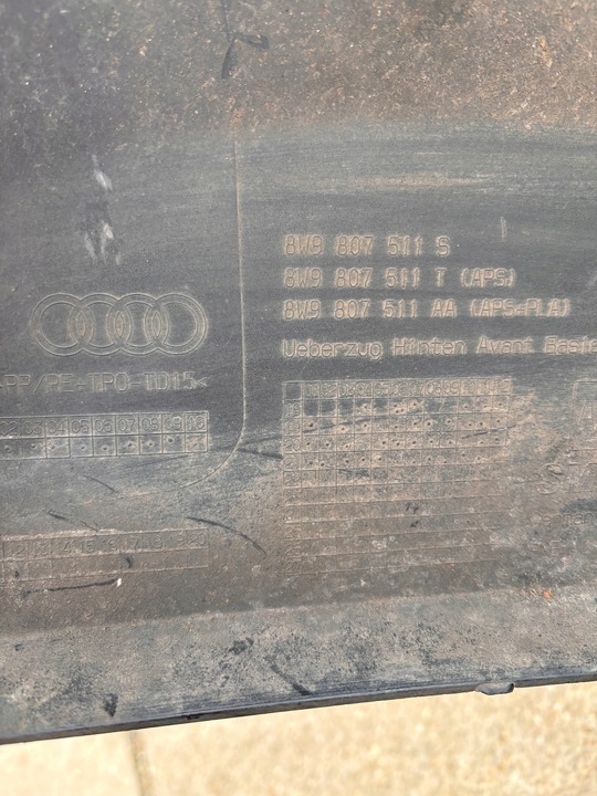 фото №8, Audi a4 b9 универсал рестайлинг бампер зад задний 8w9807511s