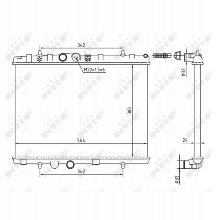 фото №14, Nrf 58226a радиаторов, система охлаждение двигателя