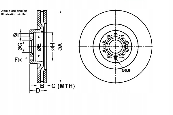фото №2, Ate диски гальмівні 2szt vw перед eos golf passat