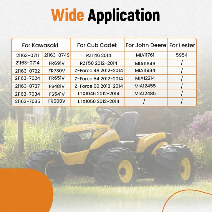 фото №11, Газонокосилка стартер трактор do kawasaki cub cadet rzt46 rzt50 ltx1046 21163-0714