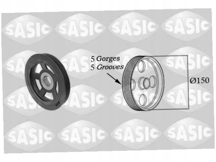 фото №2, Колесо ременное вала hyundai i20 i mk1 1.4 1.6 ix35 1.7 matrix 1.5 getz 1.5