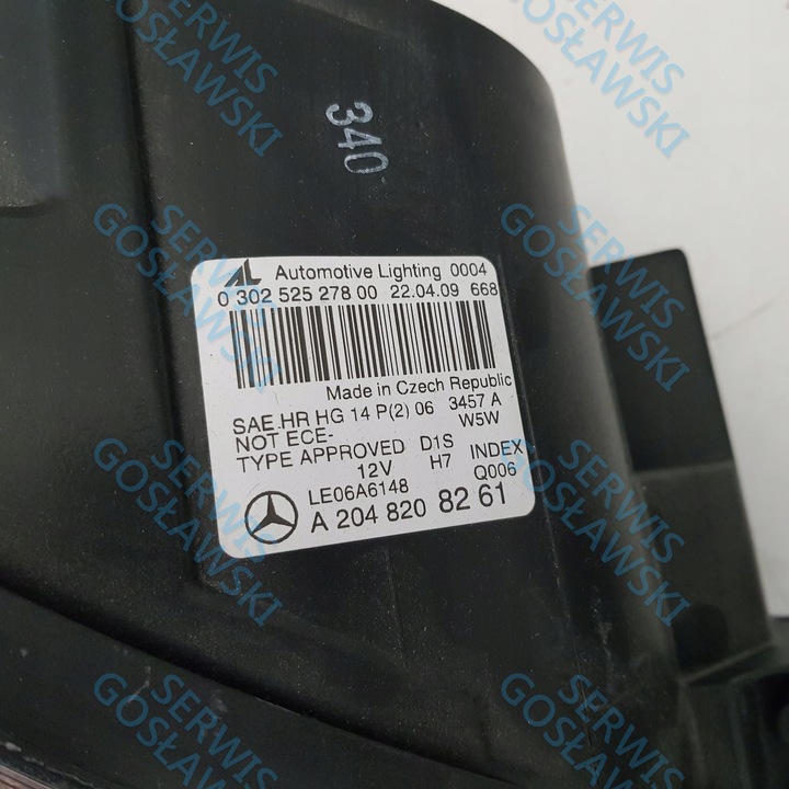 фото №8, Mercedes c 63 amg фара лампа комплект новий